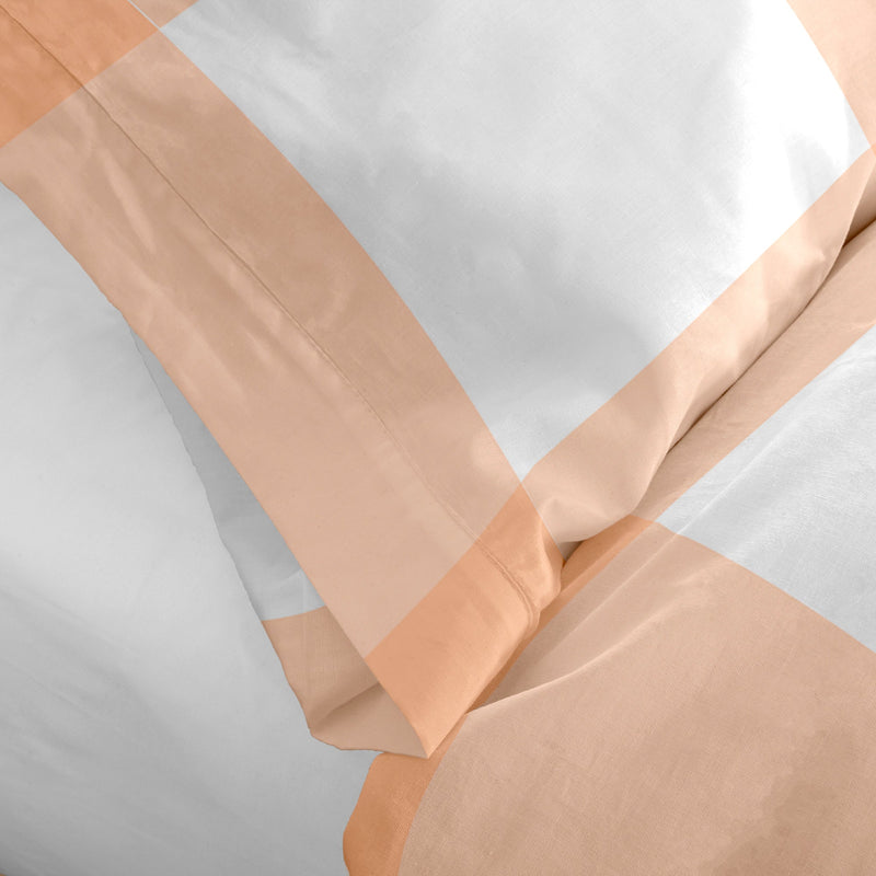 Taie D'Oreiller Gingham - Pêche