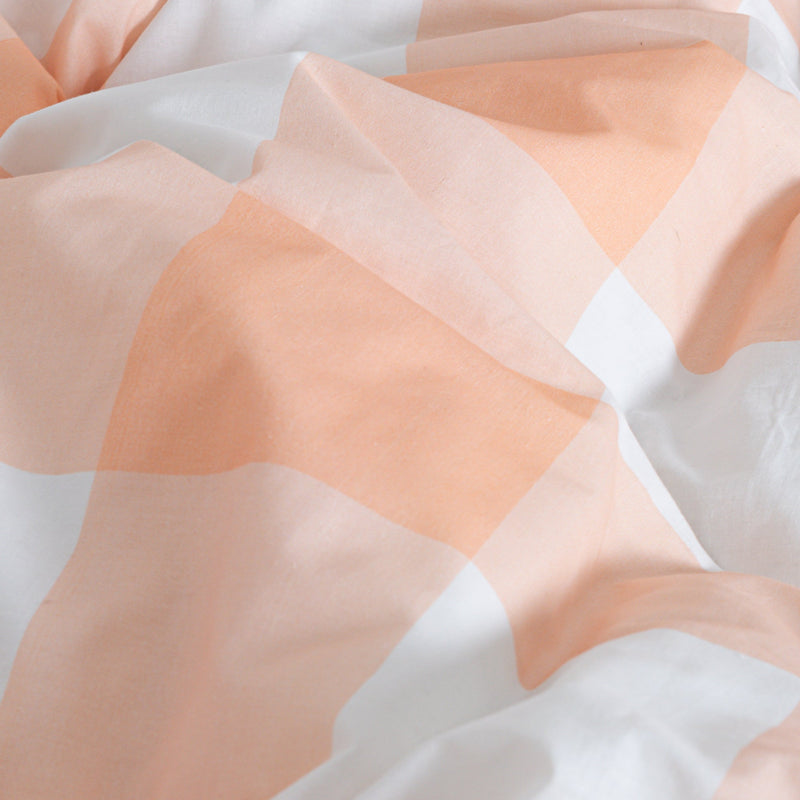 Taie D'Oreiller Gingham - Pêche