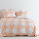 Housse De Couette Gingham - Pêche