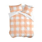 Gingham Duvet Cover - Peach