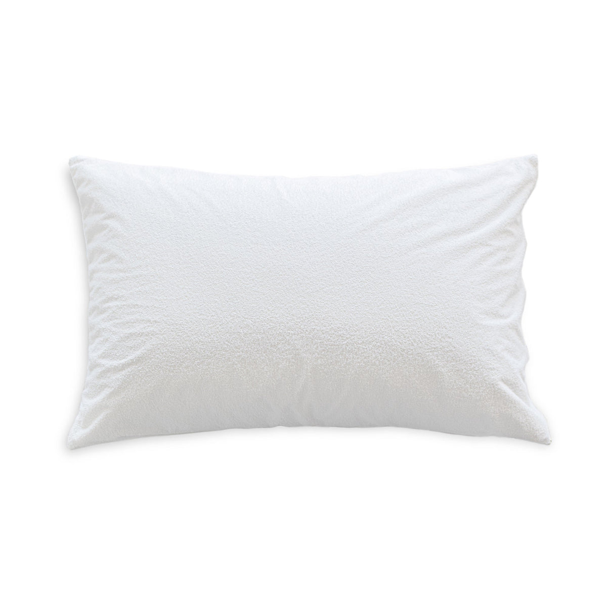 Waterproof Cotton Terry Pillow Protector - White