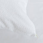 Waterproof Cotton Terry Pillow Protector - White
