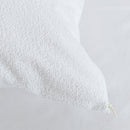 Protector de almohada impermeable de felpa de algodón - Blanco