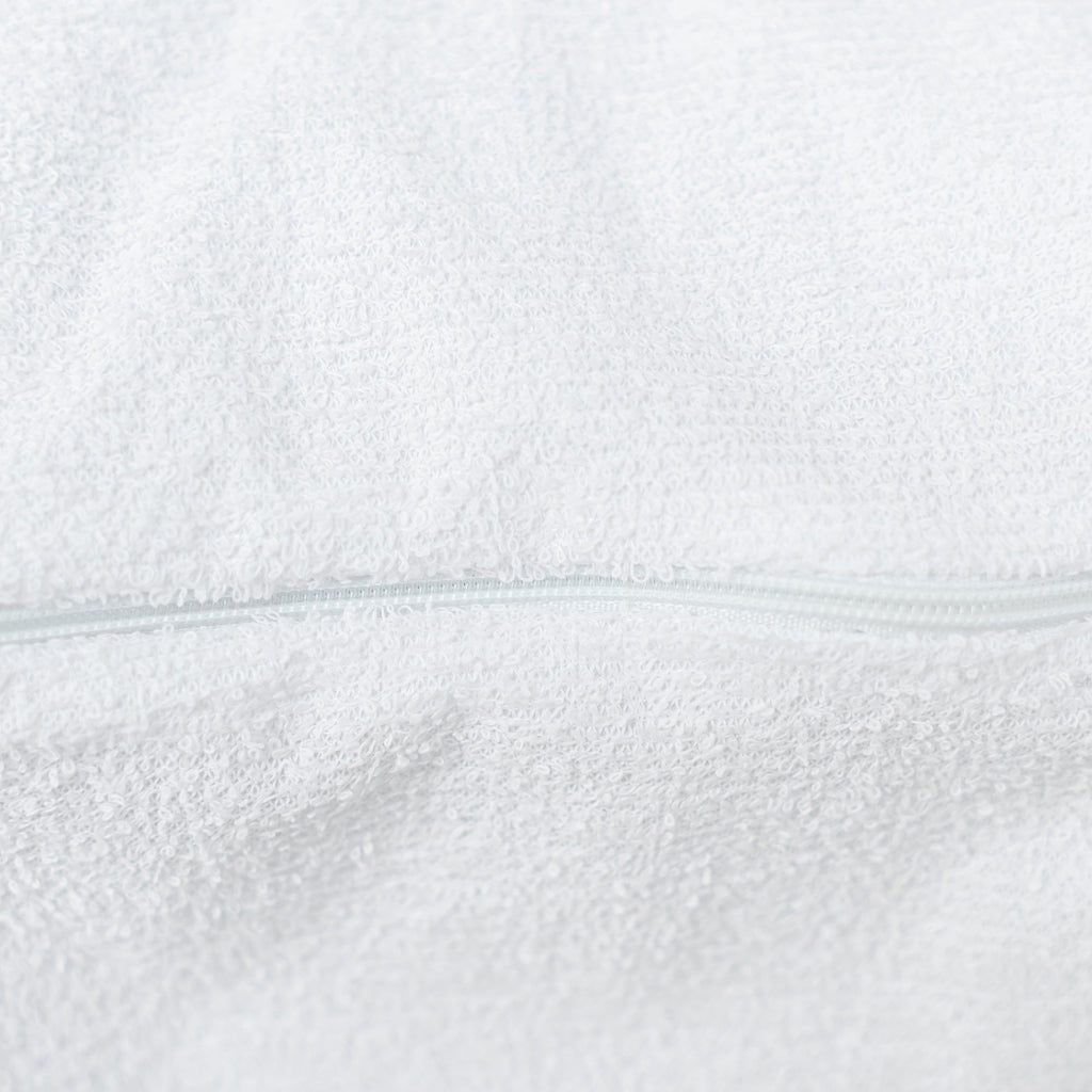 Waterproof Cotton Terry Pillow Protector - White