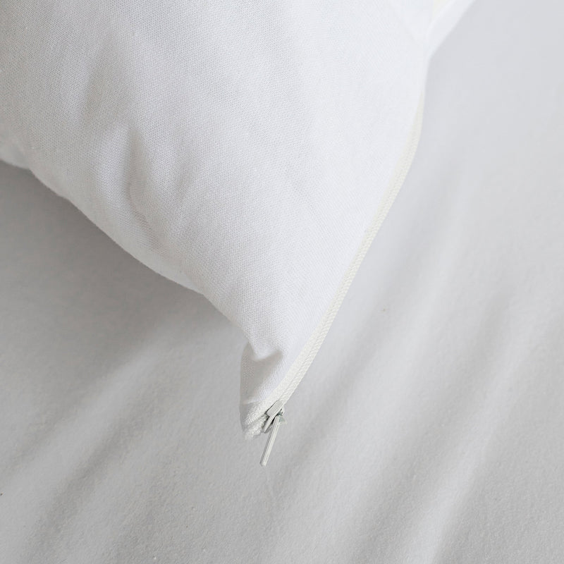 Waterproof Cotton Jersey Pillow Protector - White