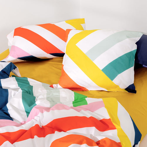 Taie D'Oreiller Happy Stripes - Multicolore