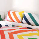 Happy Stripes Pillowcase - Multicolor