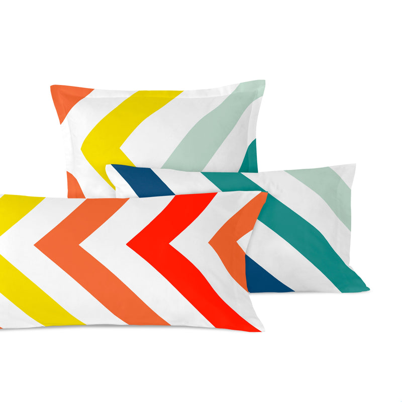 Happy Stripes Pillowcase - Multicolor