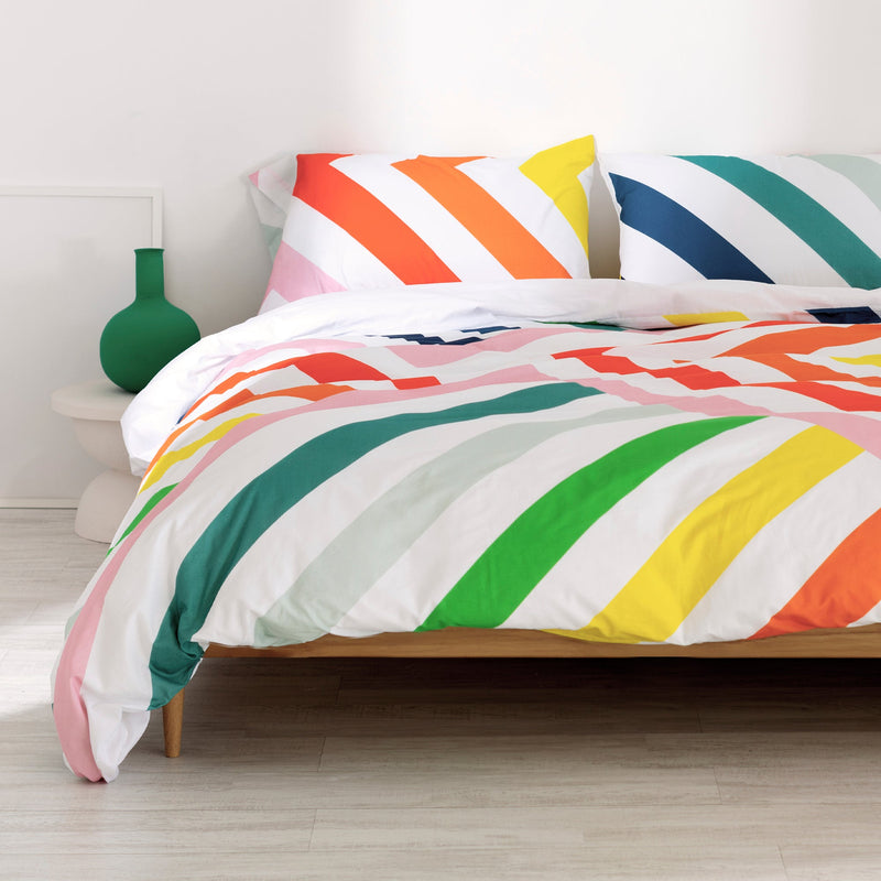 Housse De Couette Happy Stripes - Multicolore