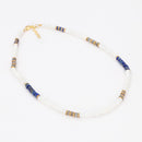 Collier White Opal Lapis Labradorite