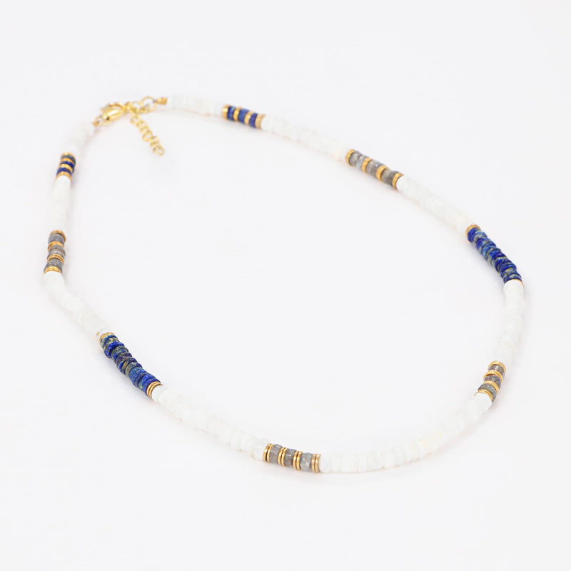 Collier White Opal Lapis Labradorite