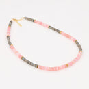 Collier Labradorite Pink Opal