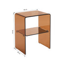 Table De Chevet Ginza - Verre Trempé Ambré