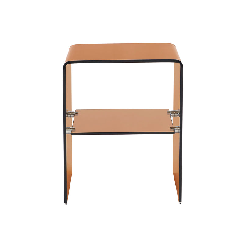 Table De Chevet Ginza - Verre Trempé Ambré