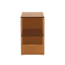 Table De Chevet Ginza - Verre Trempé Ambré