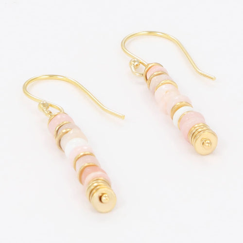 Boucle D'Oreilles Quetzal Pink Opale