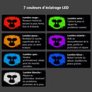 Masque Led Visage Luminotherapie 7 Couleurs - Noir - Mixte