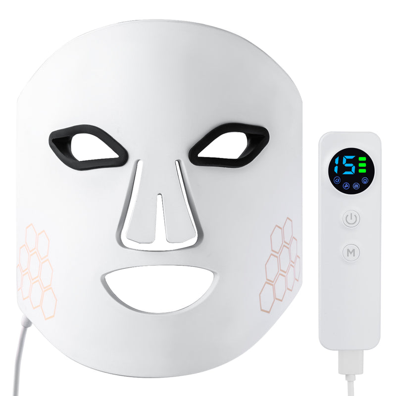 Masque Led Visage Luminotherapie 4 Couleurs - Blanc - Mixte
