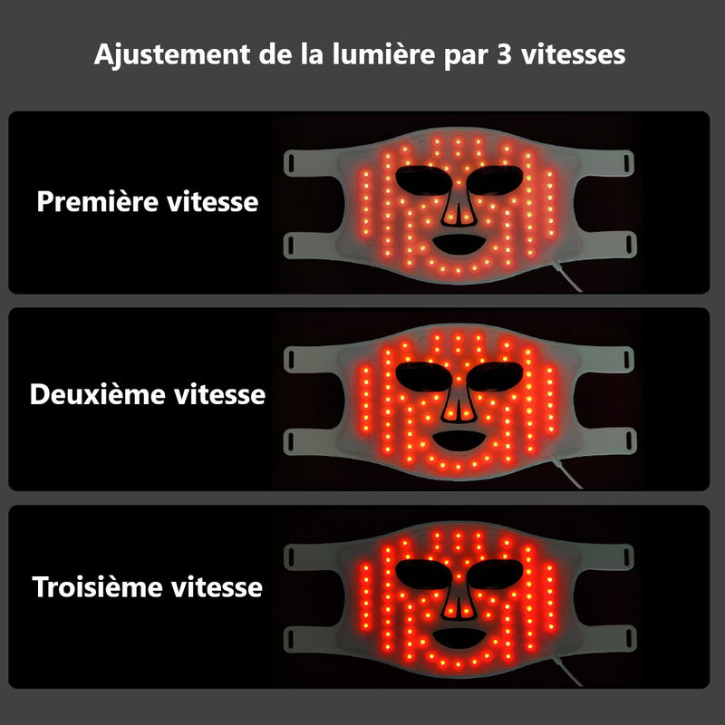 Masque Led Visage Luminotherapie 4 Couleurs - Blanc - Mixte
