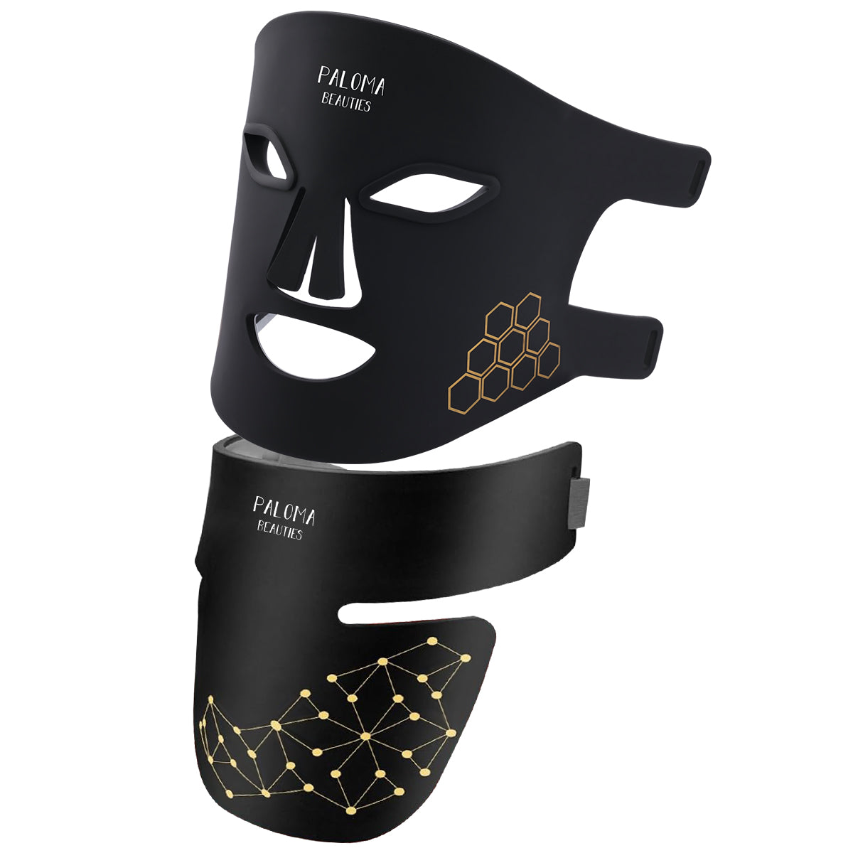 Máscara de luminoterapia LED para rostro y cuello.
