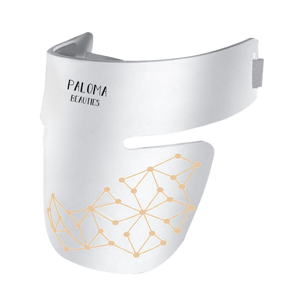 Máscara de luminoterapia LED para rostro y cuello.