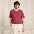 Tee-Shirt En Coton Et Lin Framboise