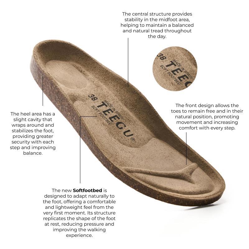 Sandalias Planta Soft - Marrón