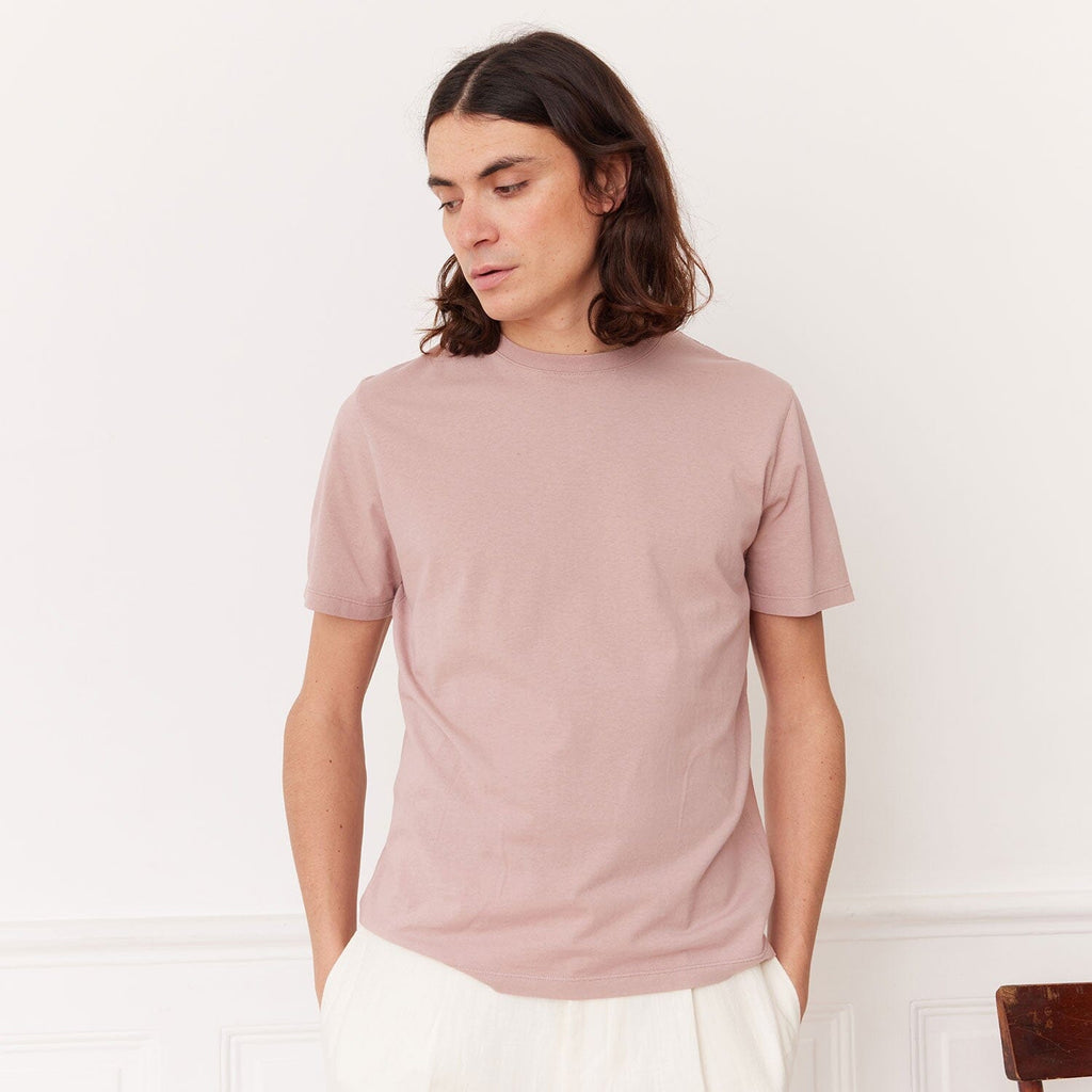 Tee-Shirt En Coton Biologique Rose Pâle