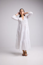 Robe Longue - Telia - Blanc