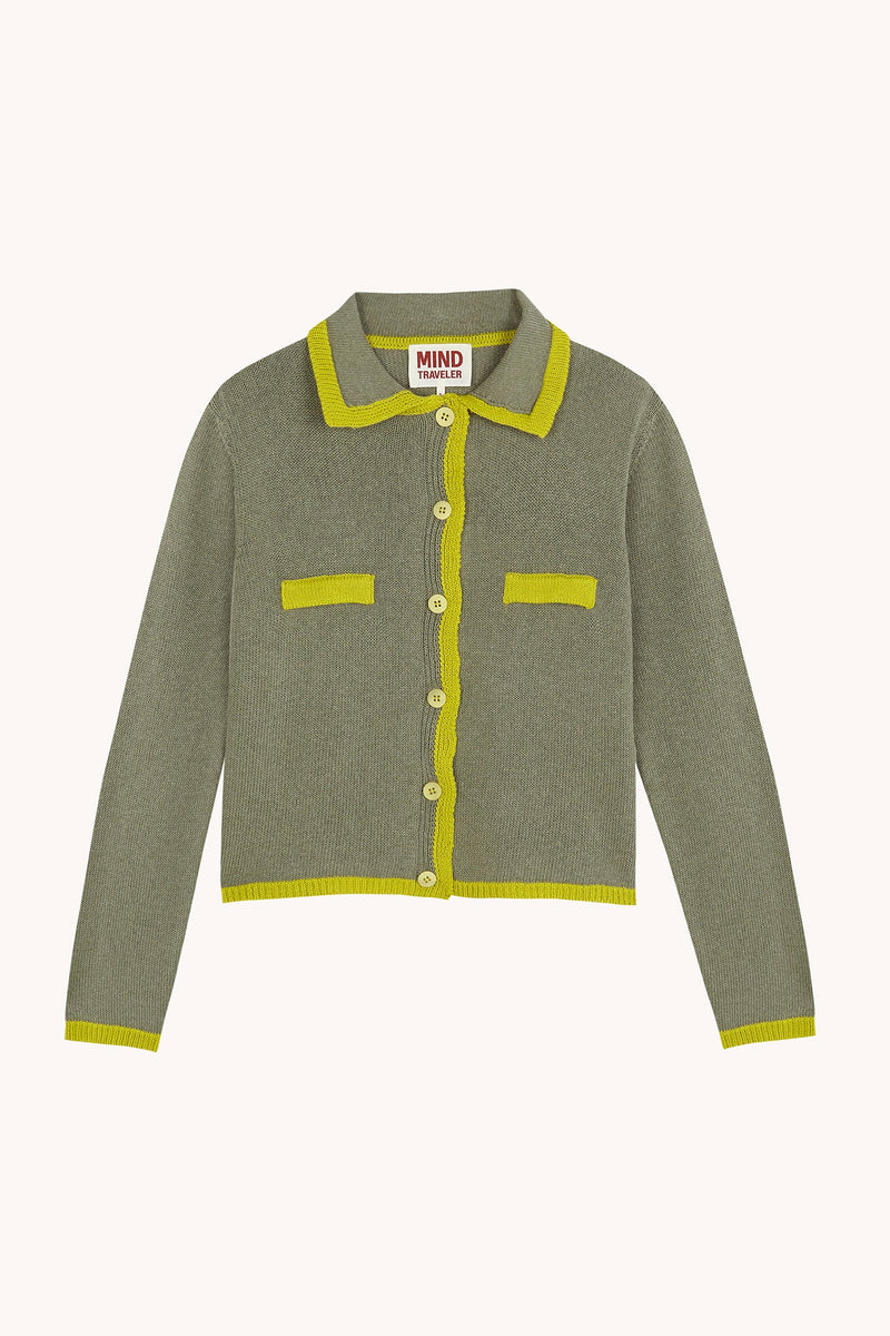 Cardigan En Coton Vert Teresa