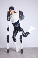 Pull Colorblock Teresa - Bleu Marine Et Blanc - Femme