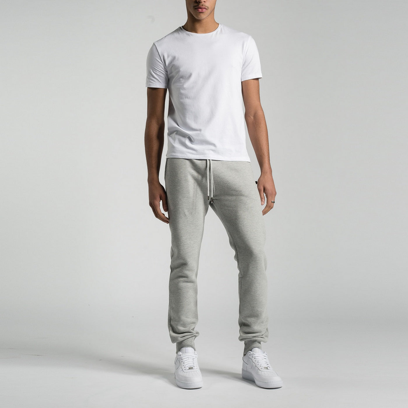 Terry Slim Trousers - Grey Marl - Unisex