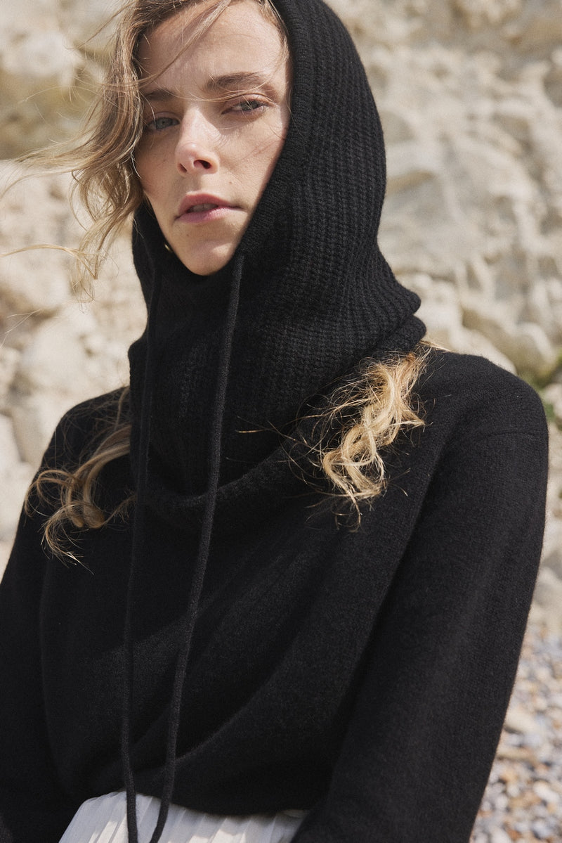 Tessa Balaclava - Black - 100% Oeko-Tex Cashmere - Mixed