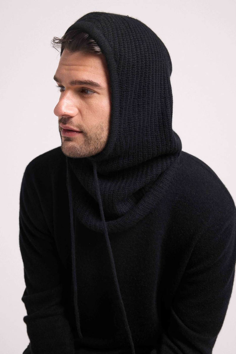 Tessa Balaclava - Black - 100% Oeko-Tex Cashmere - Mixed