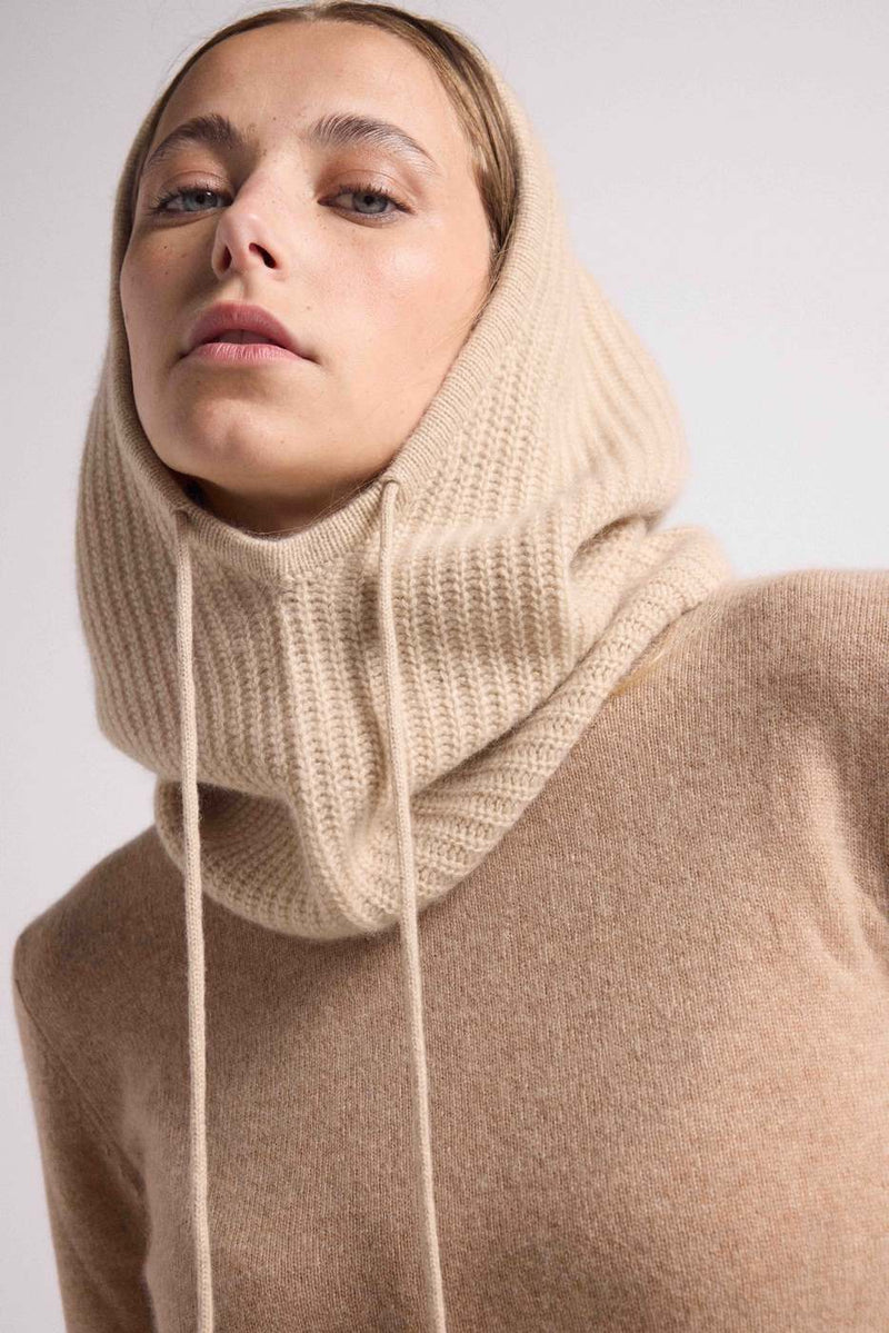 Tessa Balaclava - Cream - 100% Oeko-Tex Cashmere - Mixed