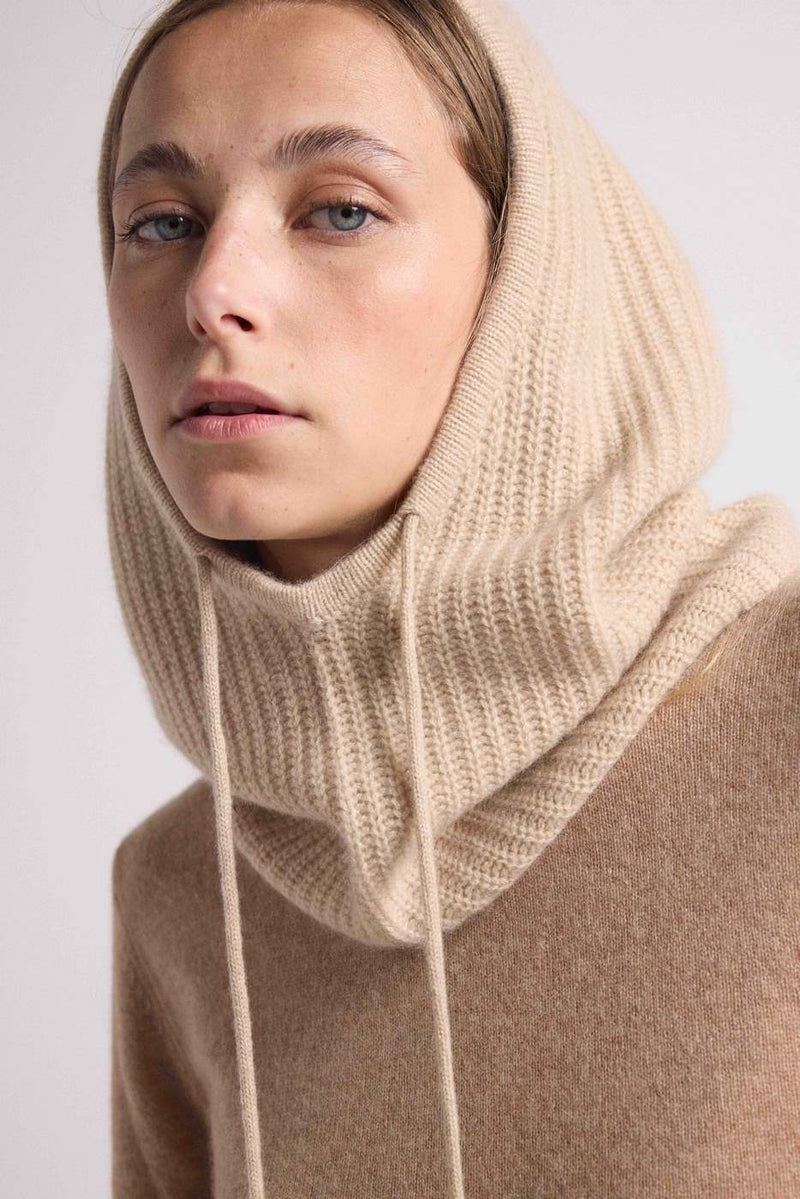 Tessa Balaclava - Cream - 100% Oeko-Tex Cashmere - Mixed