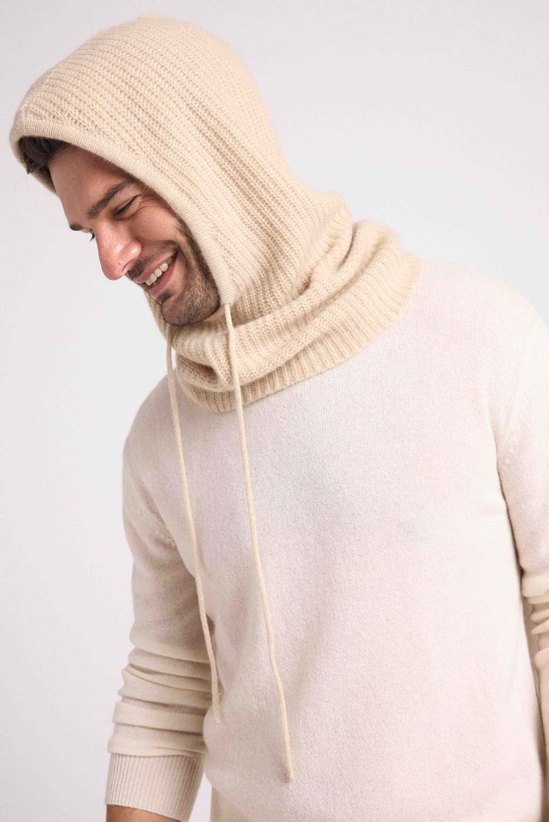 Tessa Balaclava - Cream - 100% Oeko-Tex Cashmere - Mixed