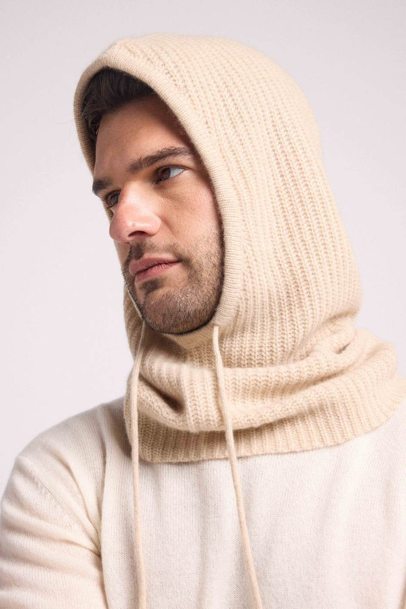 Tessa Balaclava - Cream - 100% Oeko-Tex Cashmere - Mixed