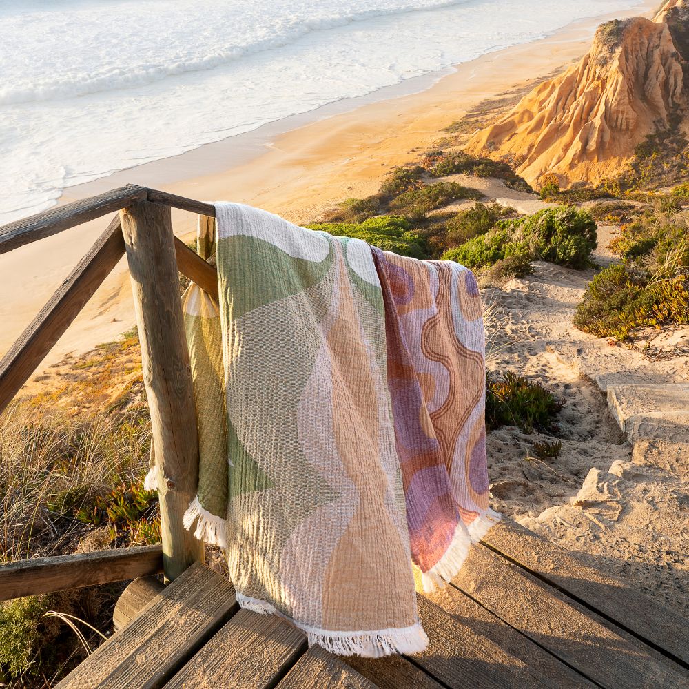 Fouta En Coton Recyclé - Jaune