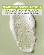Creamy foam cloud texture of the Pschitt Magique Nouvelle Peau Visage exfoliant from Garancia, without abrasive grain or fruit acid. 