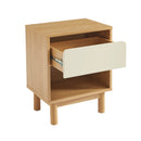 Table De Chevet - Thalia - Effet Chêne & Tiroir - Beige