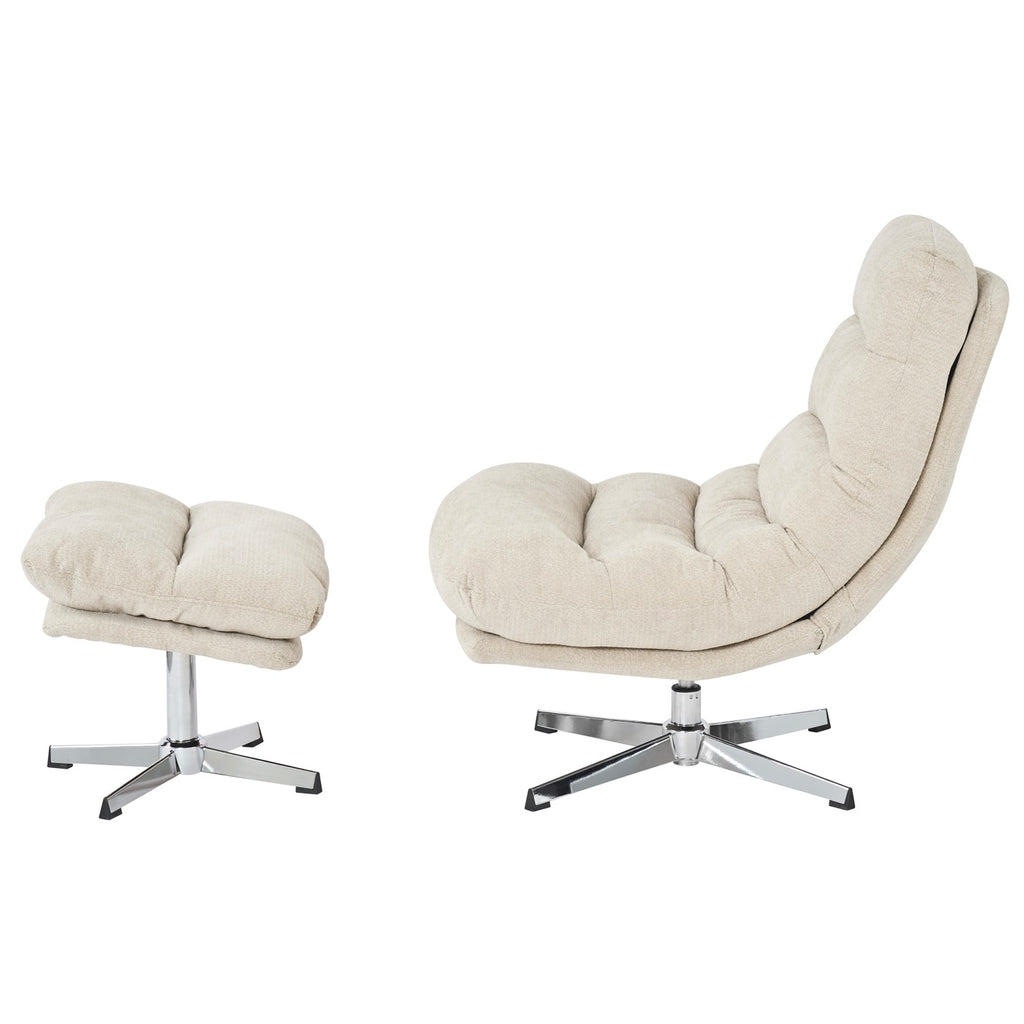 Themis - Poltrona girevole a 1 posto - Tessuto bianco