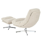 Themis - Poltrona girevole a 1 posto - Tessuto bianco
