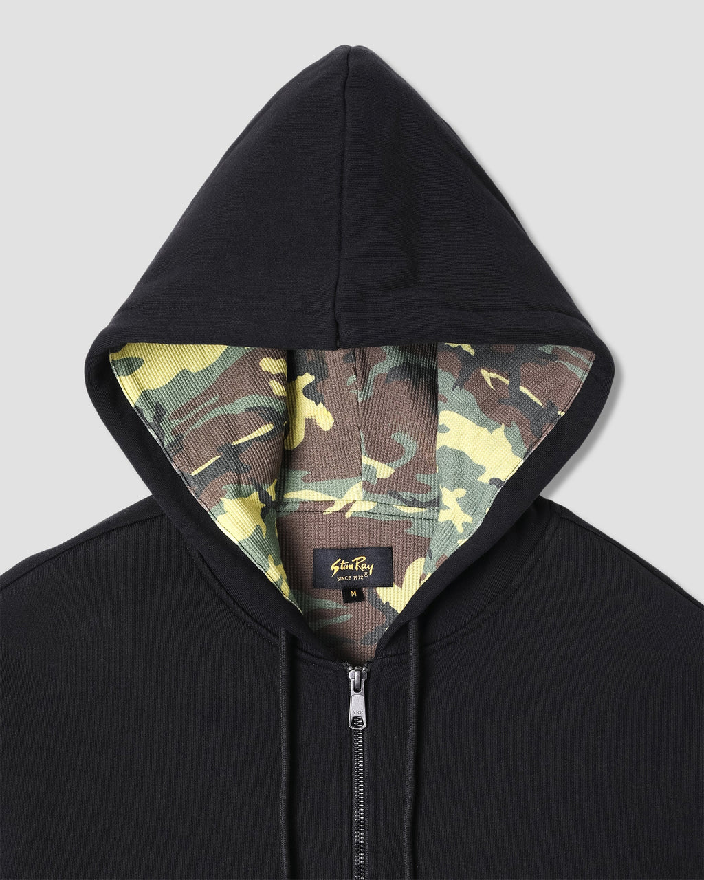 Thermal Lined Zip Hood - Washed Black