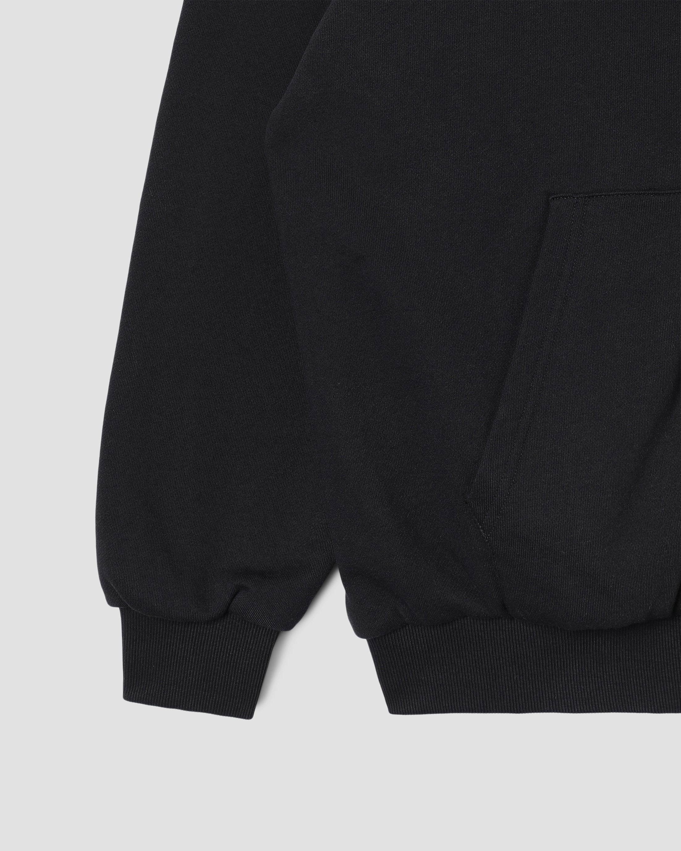 Thermal Lined Zip Hood - Washed Black