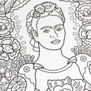 Frida Kahlo - Livre De Coloriage