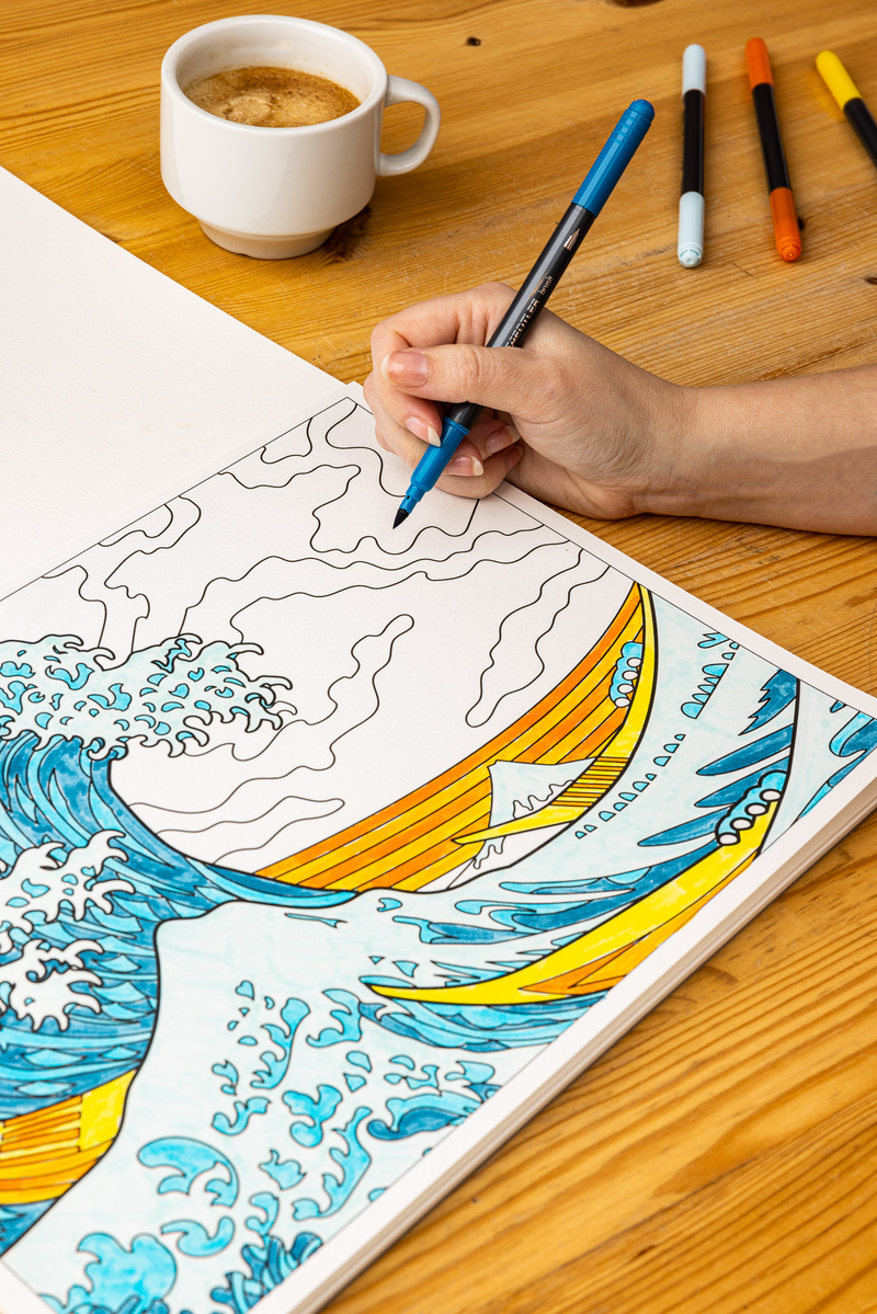 Hokusai - Livre De Coloriage