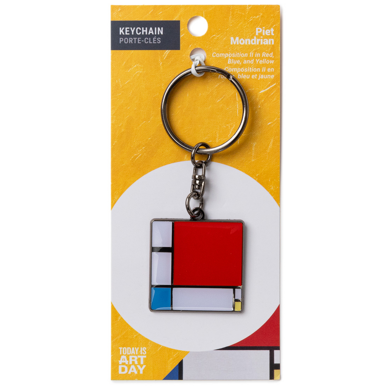 Composition Ii En Rouge, Bleu Et Jaune - Porte-Clés