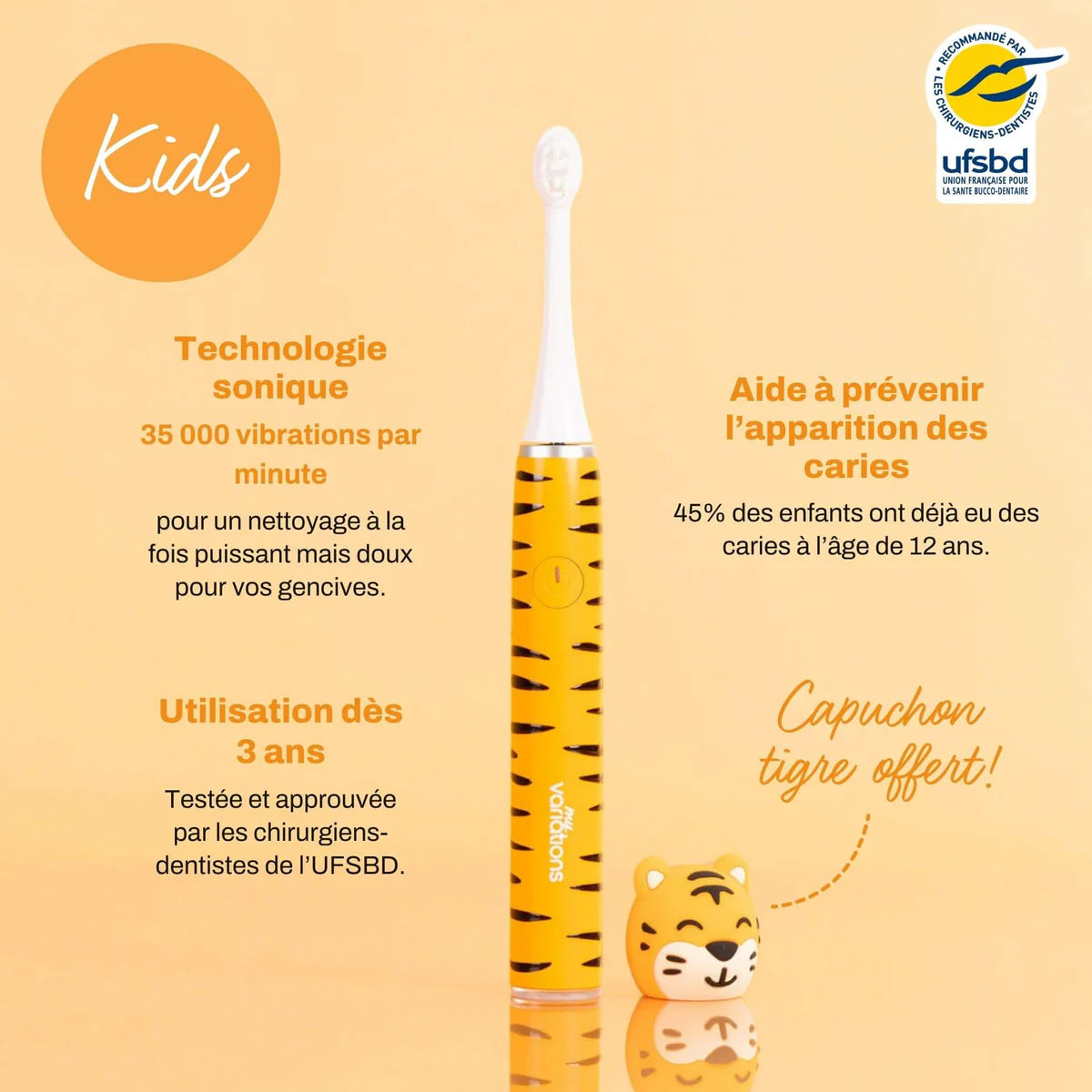 Brosse À Dents Électrique - Enfant - Tigre