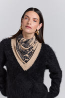 Echarpe Bandana Tiger - Ecoland Beige & Noir - Mixte